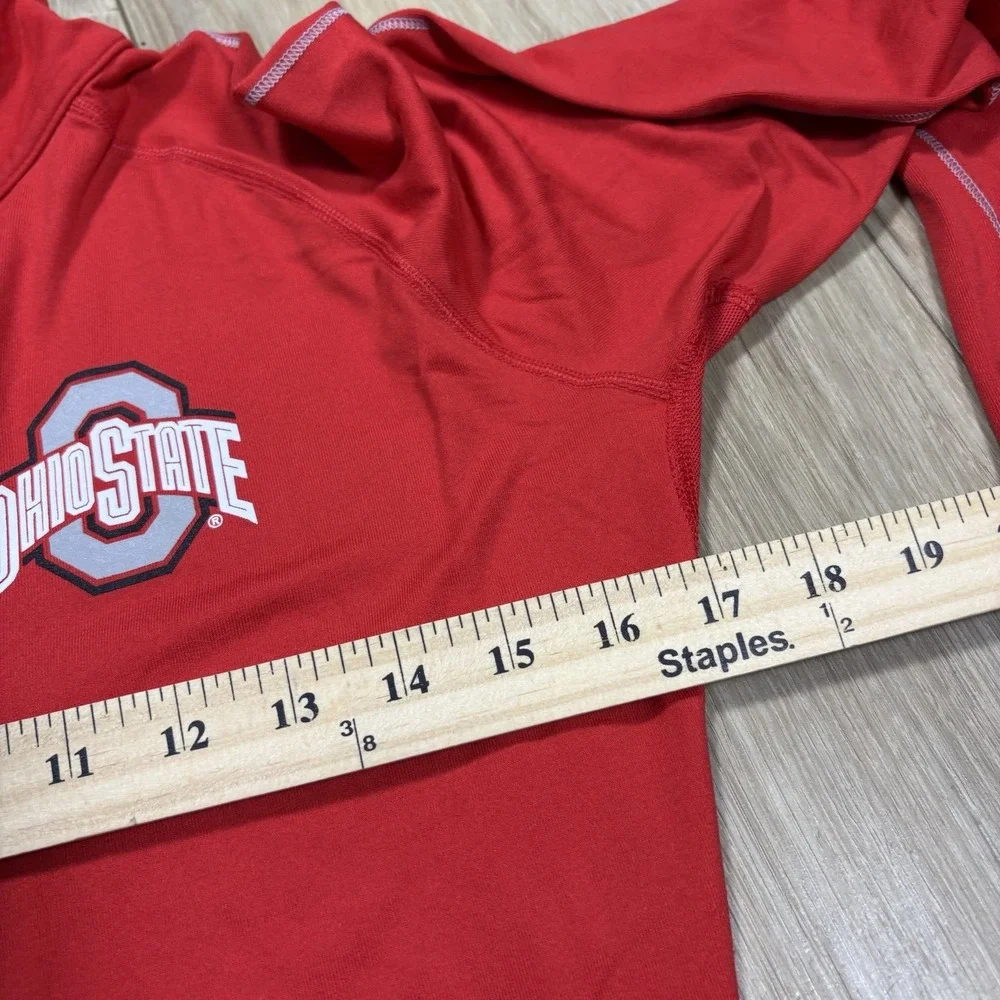 Ohio State Buckeyes‎ Pullover Women's Small Red Quarter Zip Nike Swoosh Logo